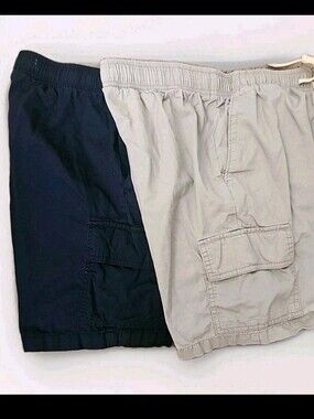 Old Navy Boy's Cargo Shorts With Side Pockets. 2 Pairs. Size 14